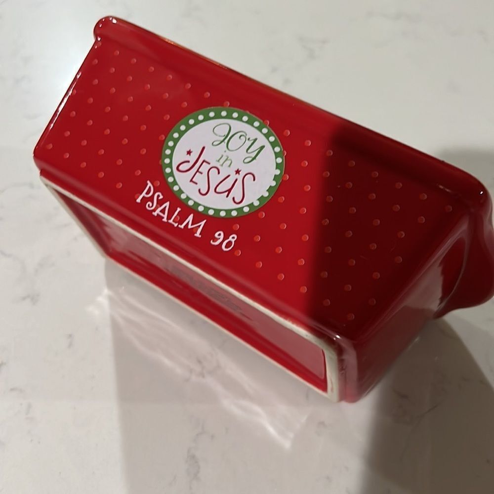 Christmas Red Ceramic Rectangular Cookware - Picture 5 of 10